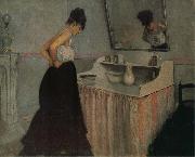 Gustave Caillebotte The fem in front of the toilet table oil on canvas